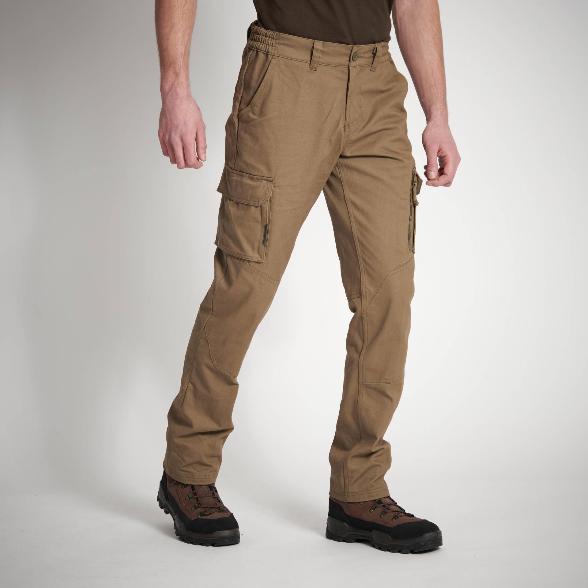 Jagdhose 520 Herren strapazierfähig bequem grün beige Jagdhose 520 Herren strapazierfähig bequem grün beige von SOLOGNAC
