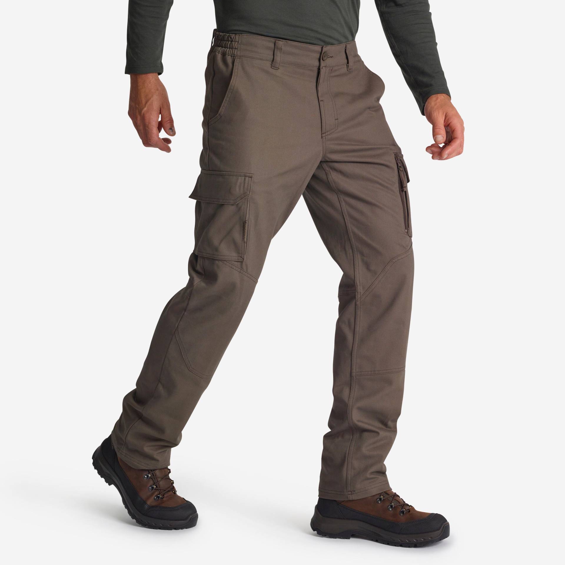 Jagdhose 520 strapazierfähig bequem braun von SOLOGNAC