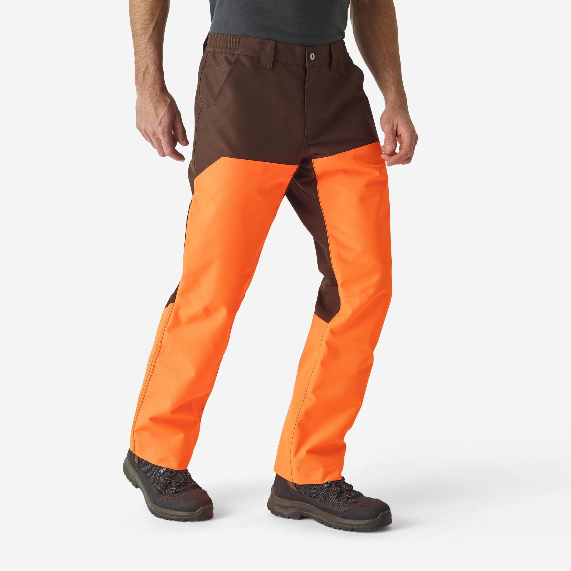 Jagdhose Regenhose Renfort 500 orange/braun Jagdhose Regenhose Renfort 500 orange/braun von SOLOGNAC