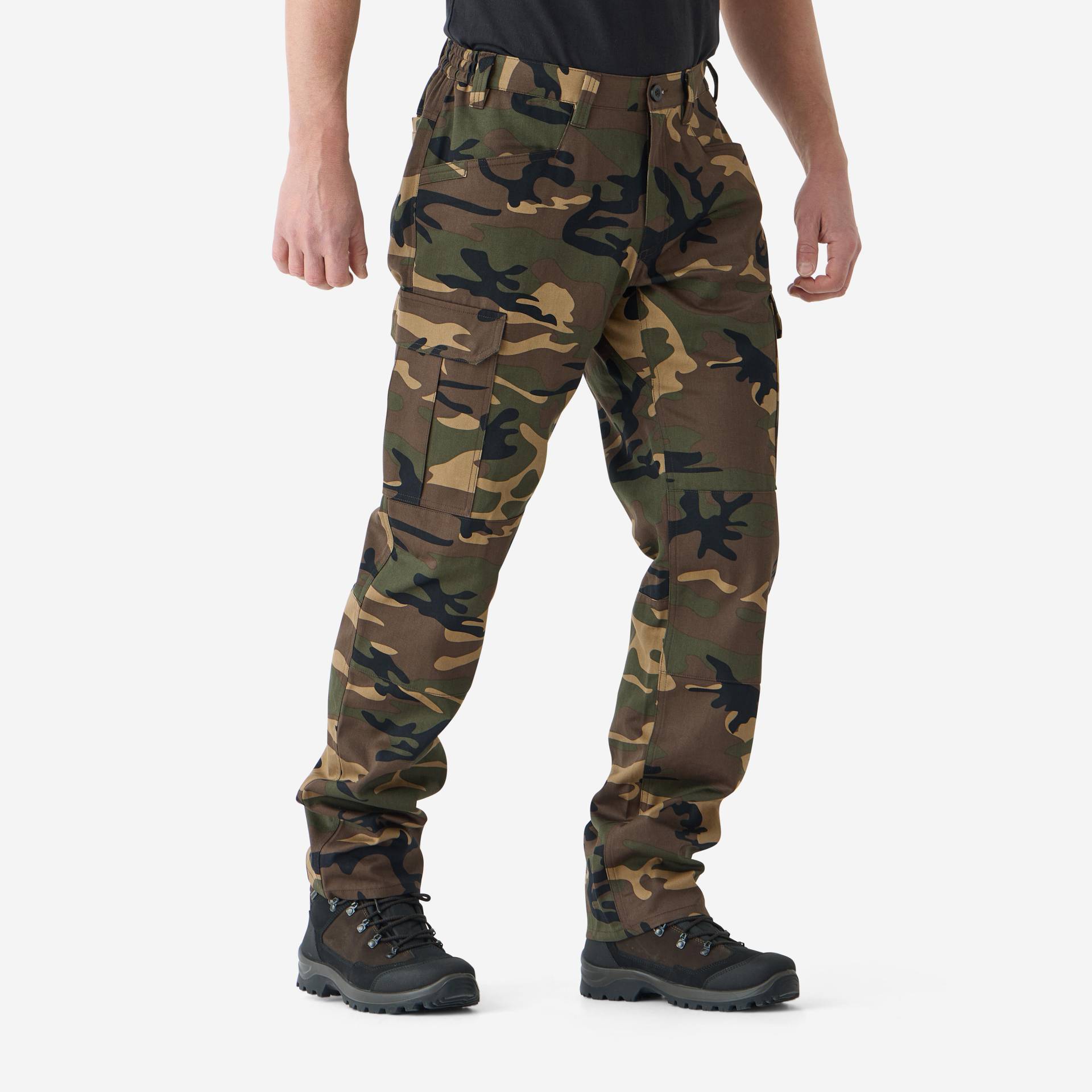 Jagdhose Steppe 500 Cargo strapazierfähig Camouflage grün Jagdhose Steppe 500 Cargo strapazierfähig Camouflage grün von SOLOGNAC