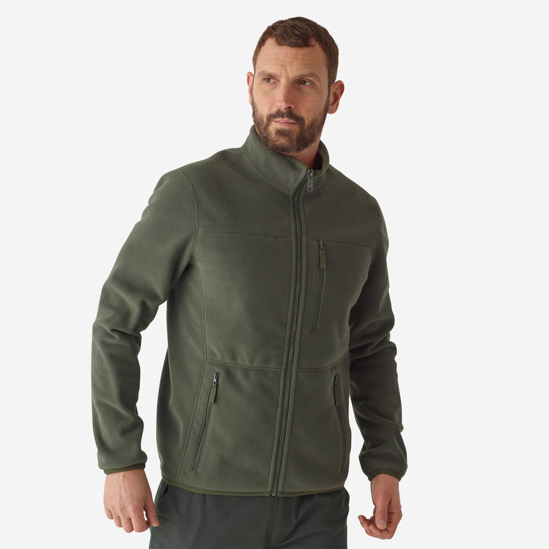Jagdjacke / Fleecejacke 500 grün/orange Jagdjacke / Fleecejacke 500 grün/orange von SOLOGNAC