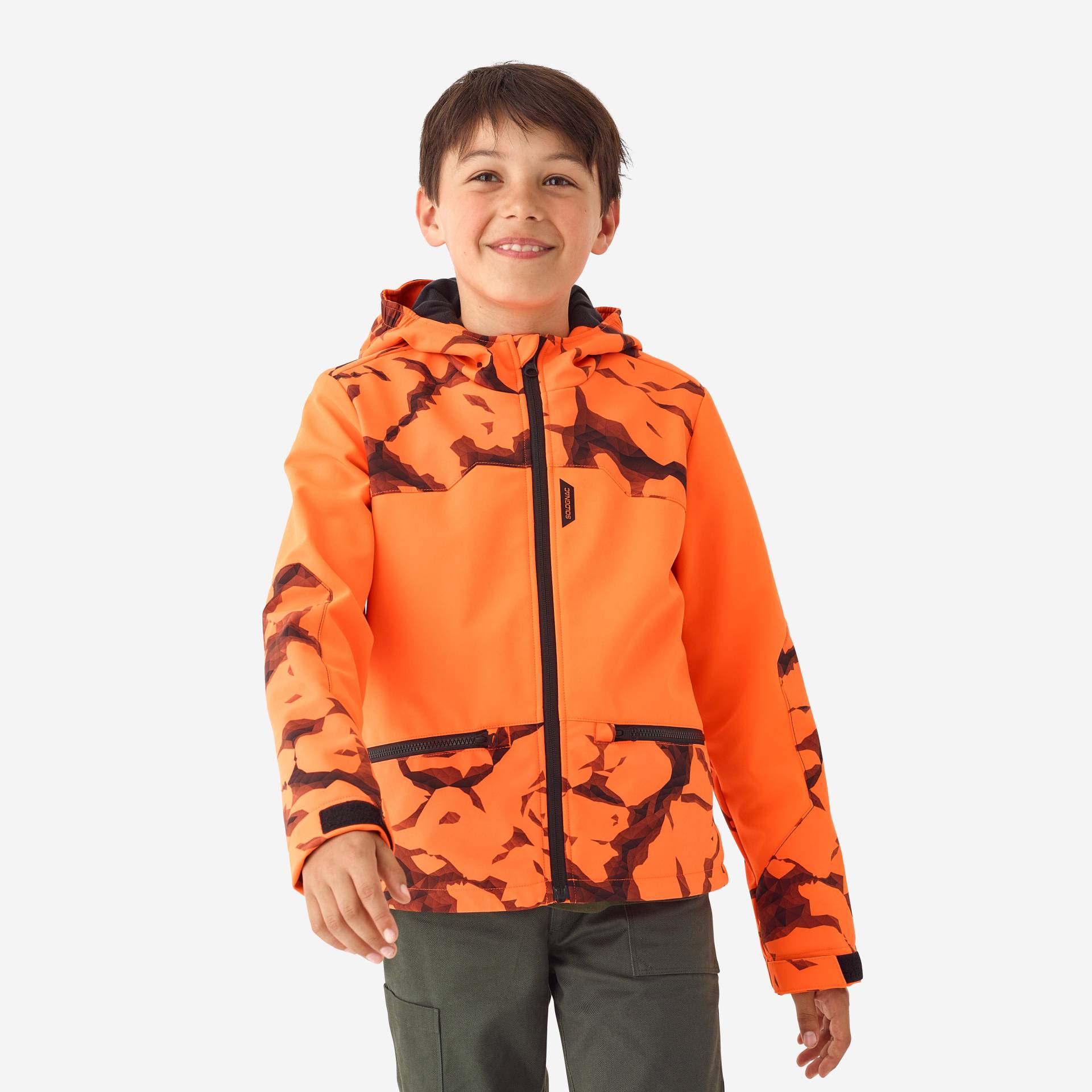 Jagdjacke / Softshelljacke 500 Kinder orange von SOLOGNAC