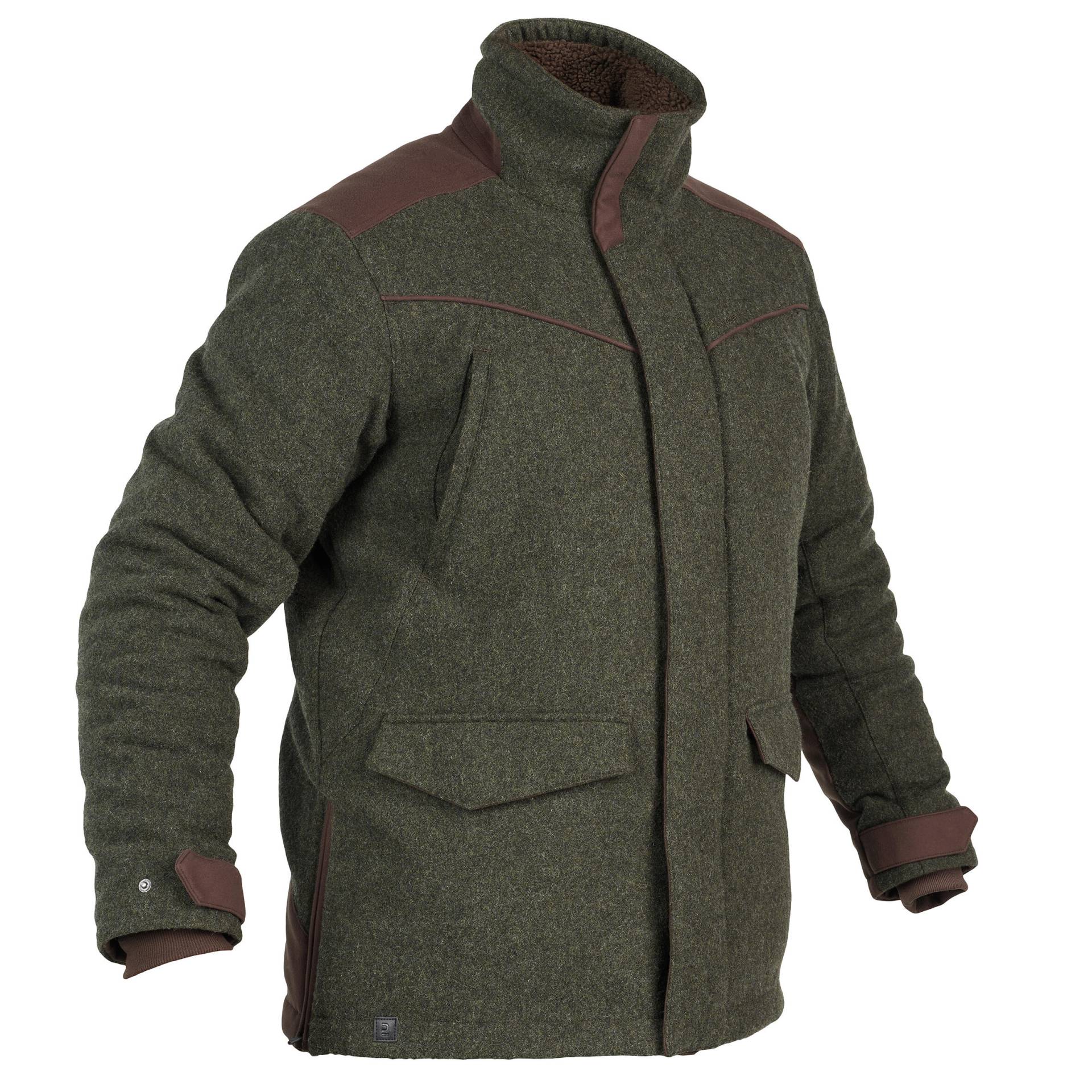 Jagdjacke 900 Loden warm geräuscharm grün von SOLOGNAC