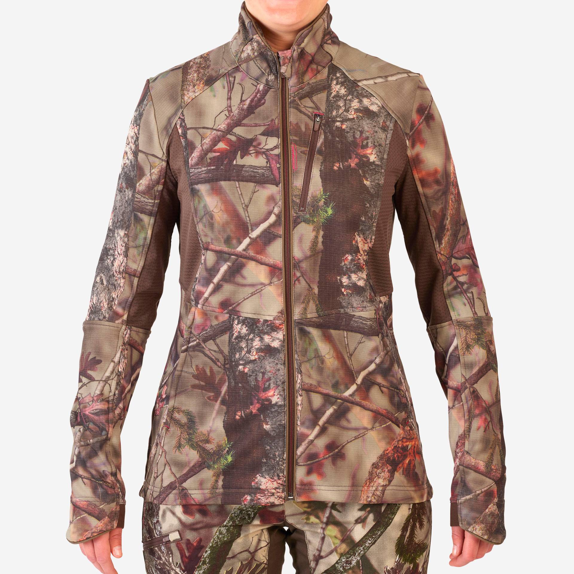 Jagdjacke Damen 500 leise. camouflage von SOLOGNAC