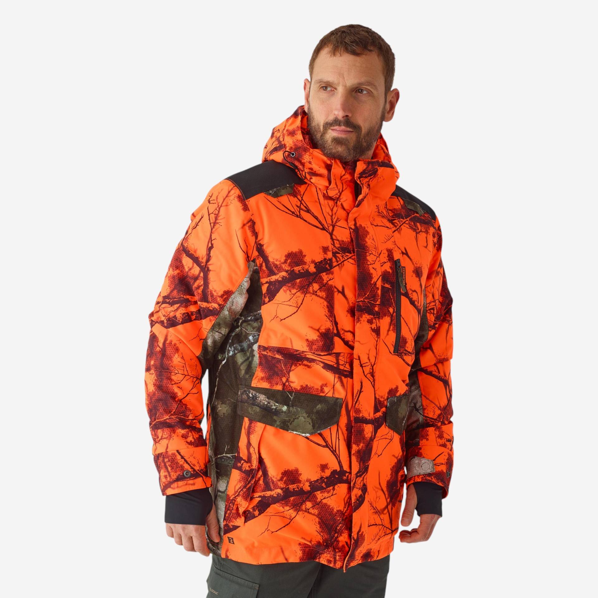 Jagdjacke Regenjacke 500 warm geräuscharm Treemetic Orange Jagdjacke Regenjacke 500 warm geräuscharm Treemetic Orange von SOLOGNAC