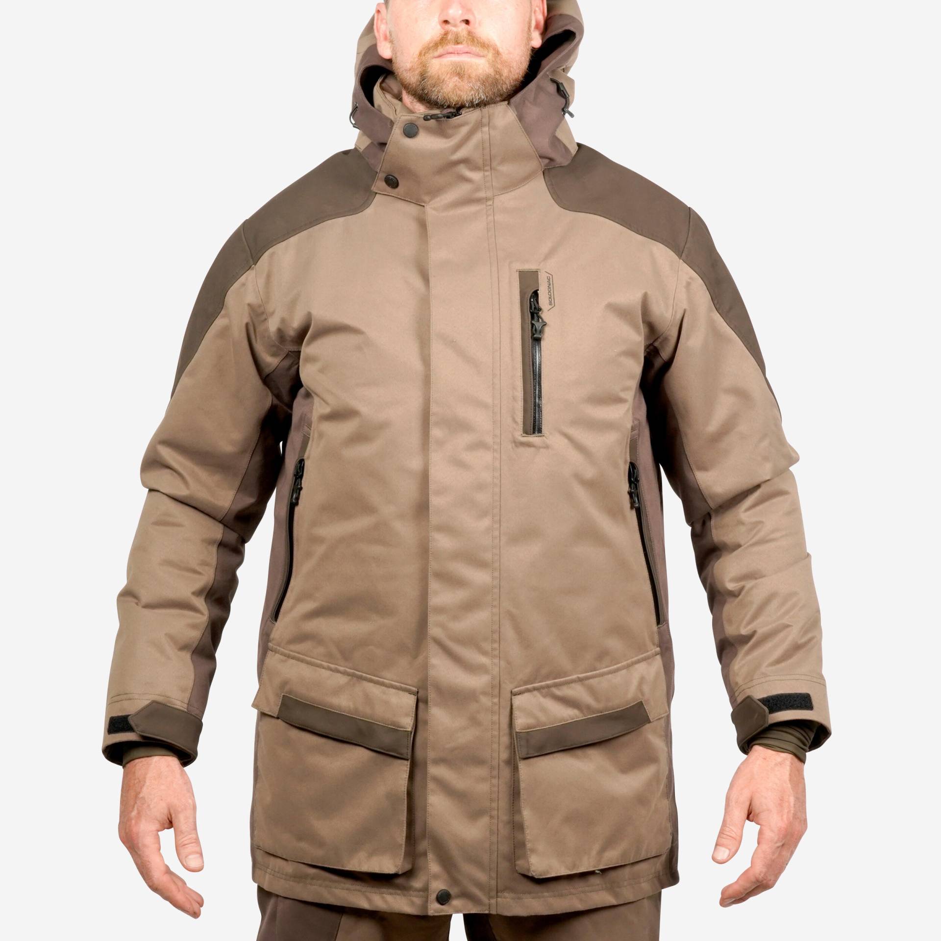 Jagdjacke Regenjacke 520 geräuscharm warm braun Jagdjacke Regenjacke 520 geräuscharm warm braun von SOLOGNAC