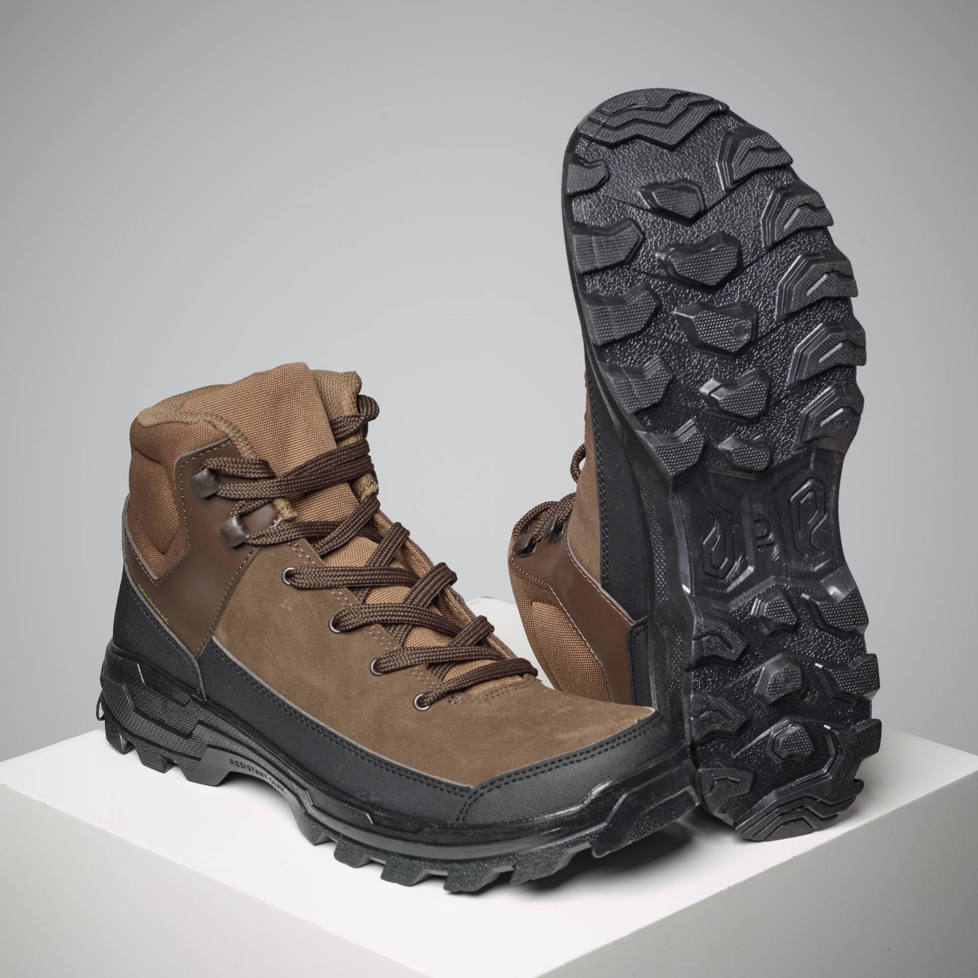 Jagdstiefel Crosshunt 100 halbhoch atmungsaktiv Leder braun Jagdstiefel Crosshunt 100 halbhoch atmungsaktiv Leder braun von SOLOGNAC