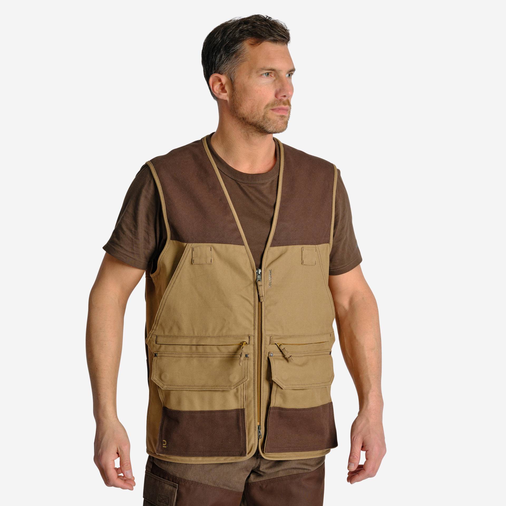 Jagdweste 500 Renfort viele Taschen braun Jagdweste 500 Renfort viele Taschen braun von SOLOGNAC