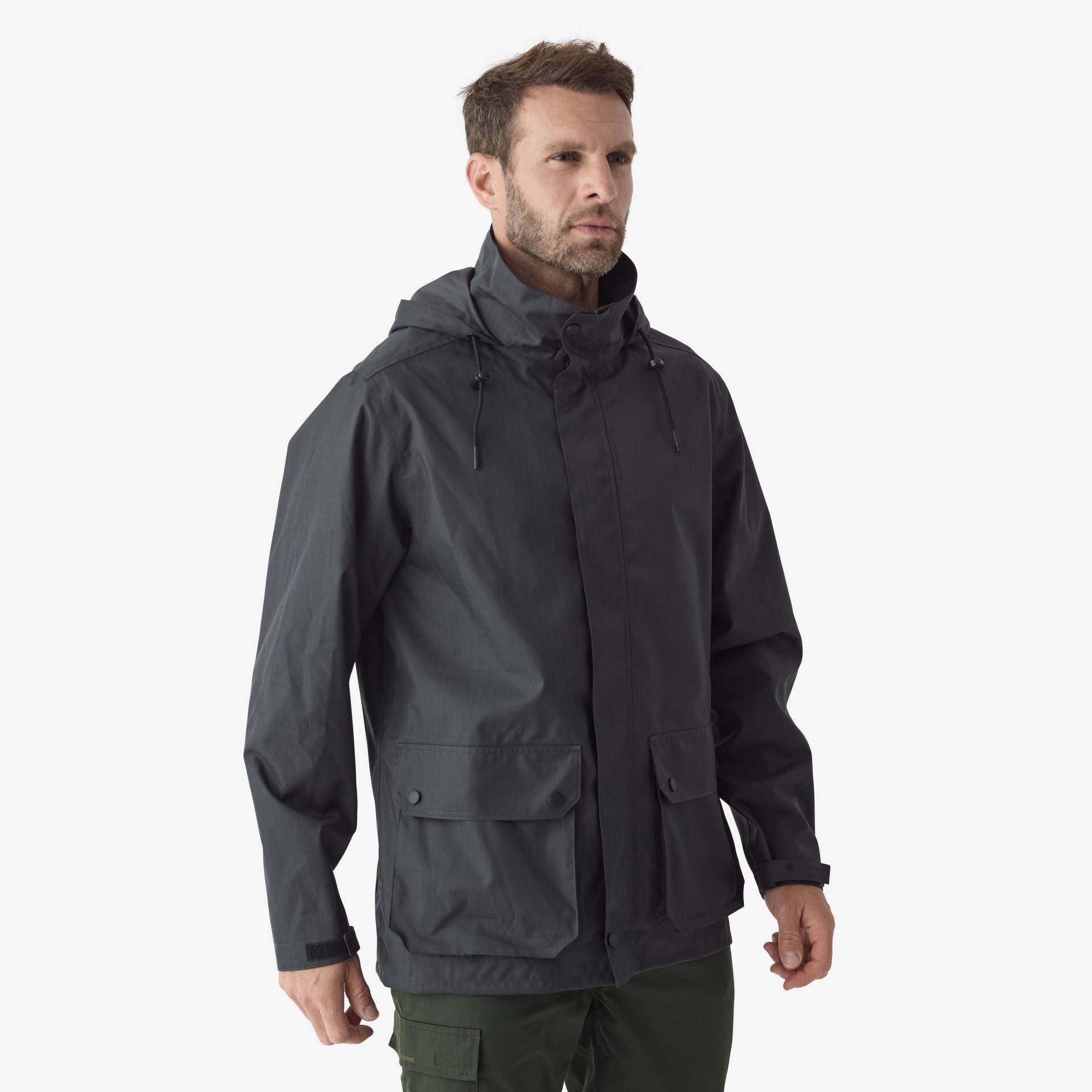 Regenjacke 500 grau von SOLOGNAC