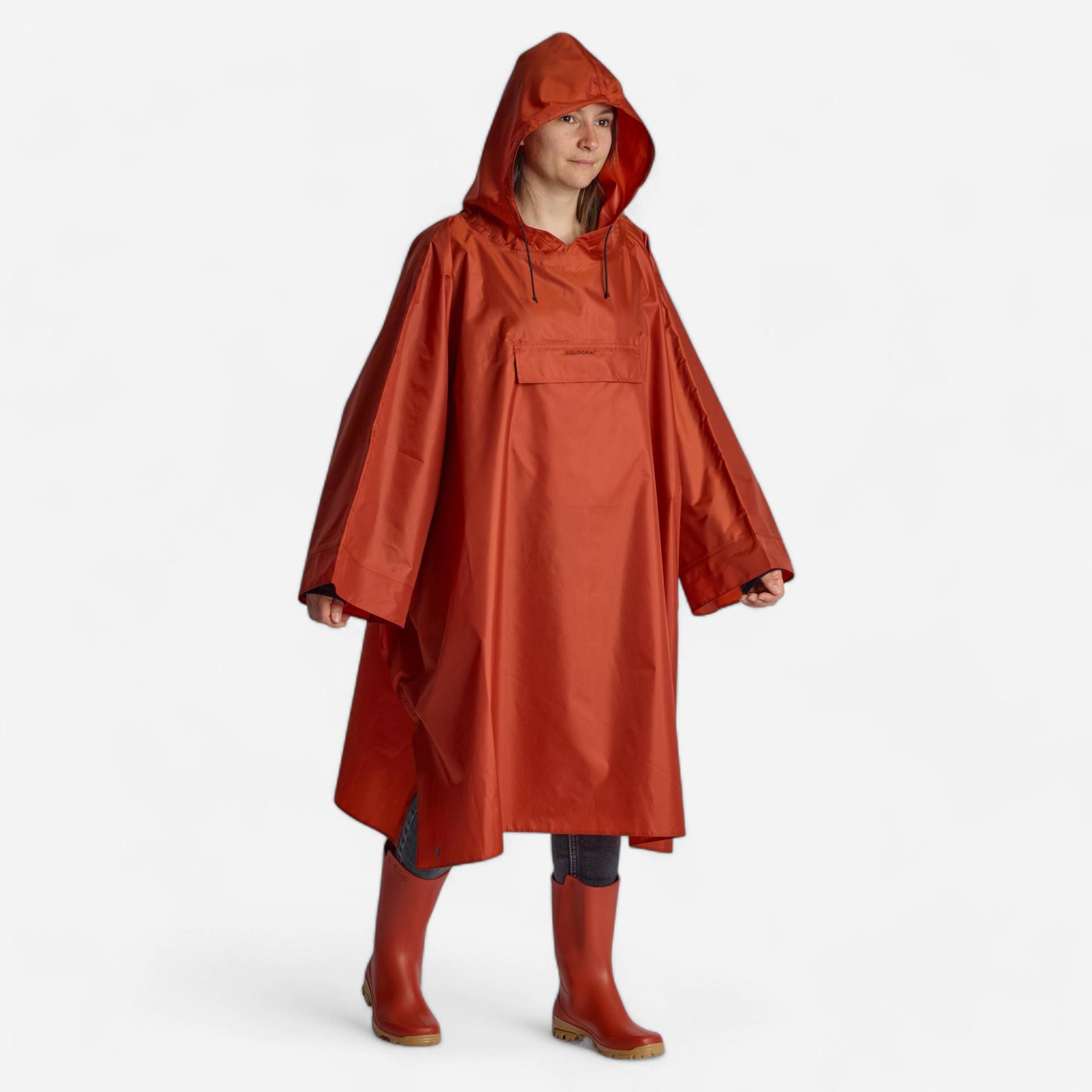 Regenponcho GLENARM rot von SOLOGNAC