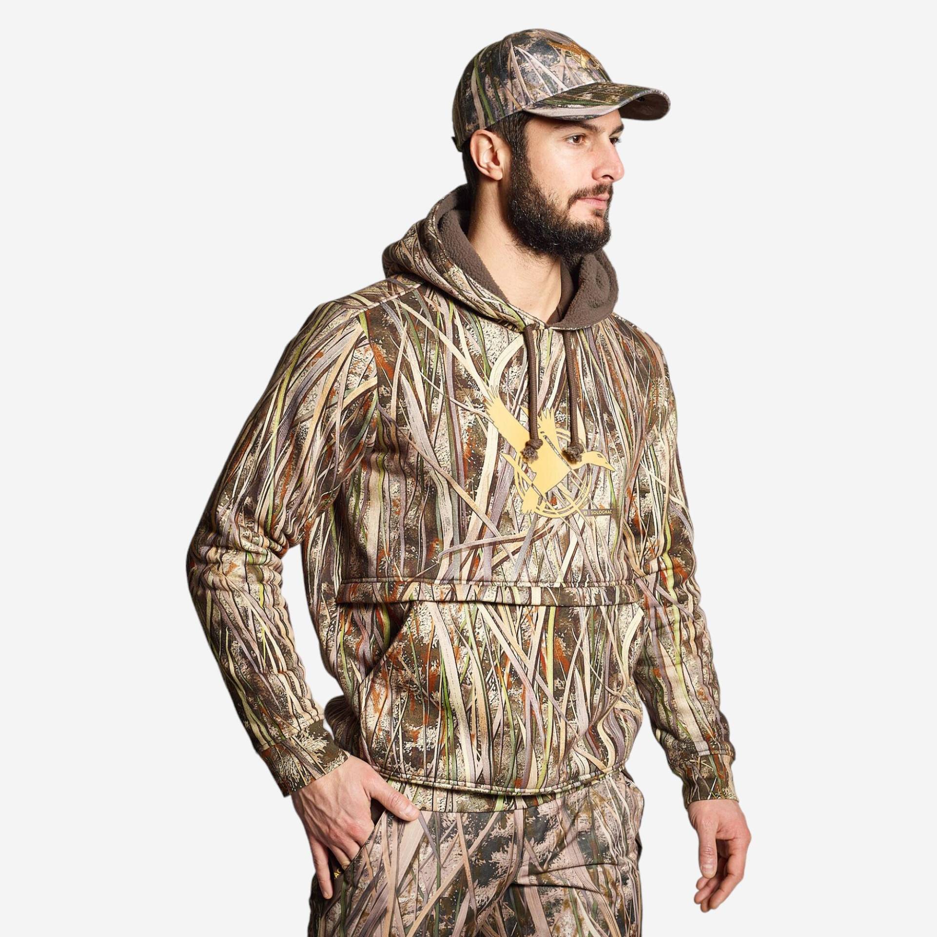 Sweatshirt 500 Warm Camouflage Schilf Sweatshirt 500 Warm Camouflage Schilf von SOLOGNAC