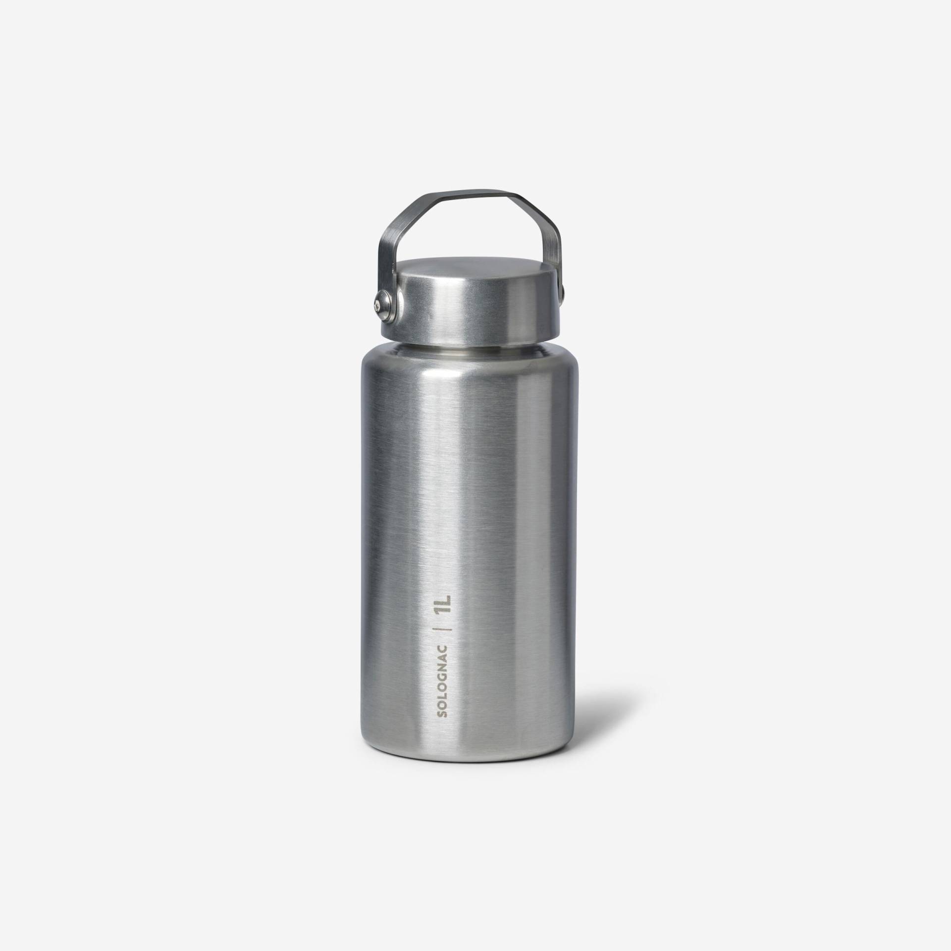 Trinkflasche Bushcraft 1 l Schraubverschluss rostfreier Stahl grau Trinkflasche Bushcraft 1 l Schraubverschluss rostfreier Stahl grau von SOLOGNAC
