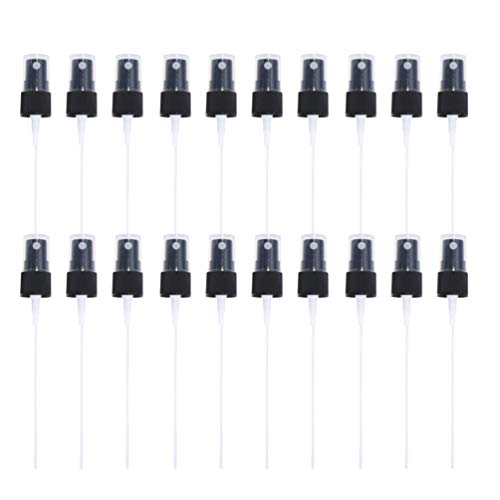 20Pcs Pumpkopf für Flaschen Sprühflaschen Parfüm Ätherisches Öl Flasche Reiseflaschen Pumpe Kaliber 24 Bad Küche Zuhause Flaschen Zubehör (Schwarz) von SOLUSTRE