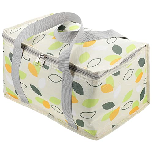 SOLUSTRE 2st Tragbarer Isolier Beutel Lunchpaket Isoliert Isolierte Kühltaschen Tragbare Lunchtasche Reise-Einkaufstasche Große Tragetaschen Mittags Handtasche Oxford-Stoff Light Green von SOLUSTRE