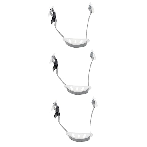 SOLUSTRE 3St Kinnriemen Verstellbarer Helmriemen Schutzhelm mit Riemen und Kinnschale Halter Mund Motorradhelme Schutzmaske Schutzhelm-Kettengürtel Zubehör für Helmgurte Plastik Weiß von SOLUSTRE