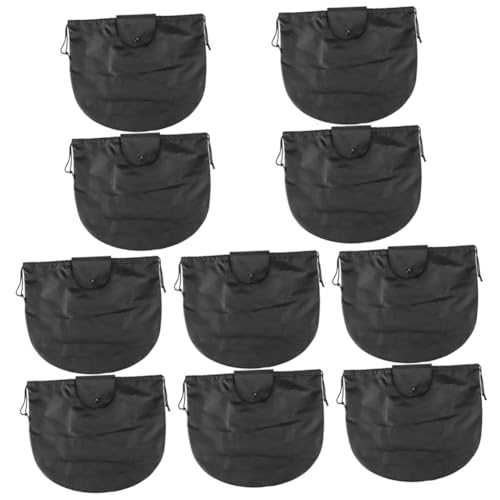 SOLUSTRE 5 Sätze Helm Aufbewahrungstasche Schweißhelm Gepäckträgertasche Helmlautsprecher Fahrradtasche Satteltaschen Skischuhtasche Stationäre Fahrradabdeckung Black Polyester 2 Stück * 5 von SOLUSTRE