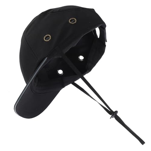 SOLUSTRE Schweißschutzhelm schnittschutzhelm Safety Helmet Schutzhut mit Baseballkappe arbeitshut Komfortabler Sicherheitshut Schweißmützen Bauhut Männer Schweißkappe Eva Schwamm Black von SOLUSTRE