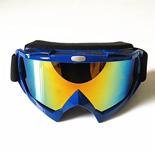 SONGGDZ Crossbrille Verspiegelt,Motorradbrille, Motocross Goggles Off Road Motorrad Schutzausrüstung Gläser Schmutzrad Sonnenbrille Downhill Mountainbike-Brillen(Model 2 Gold lens) von SONGGDZ