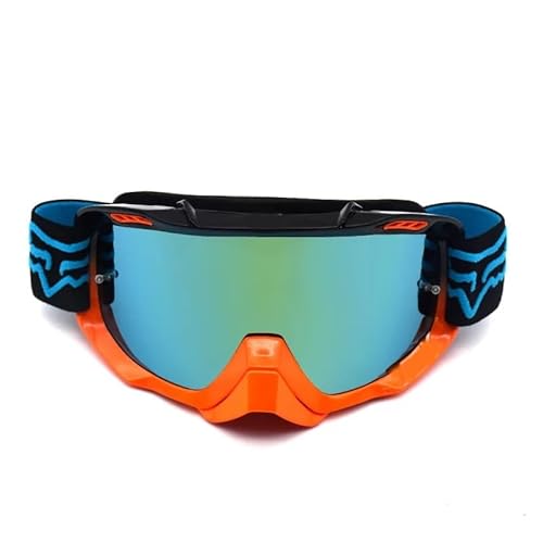 SONGGDZ Crossbrille Verspiegelt,Motorradbrille, Motorrad-Sonnenbrille, Damen-Langlaufbrille, Outdoor-Langlauf-Anti-Rutsch-Streifen(C1-T) von SONGGDZ