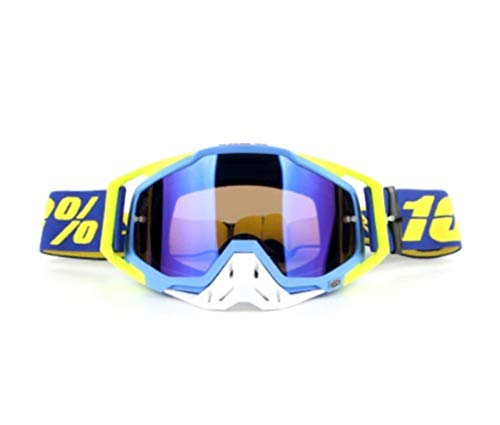 SONGGDZ Crossbrille Verspiegelt,Motorradbrille, Motorradbrille Motocross Goggles Moto Racing Männer Frauen Brille Ski Sport Gläser(2) von SONGGDZ