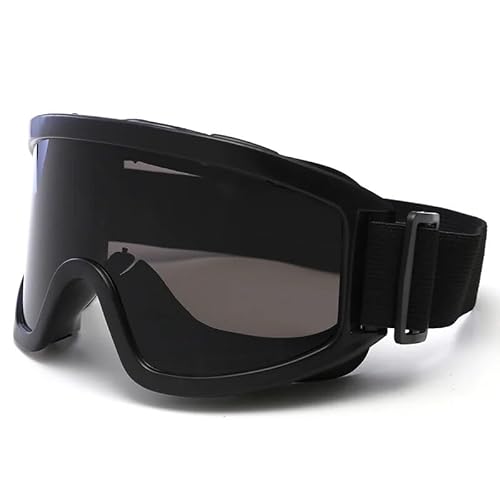 SONGGDZ Crossbrille Verspiegelt,Motorradbrille, Radfahren Outdoor Sport Sonnenbrille Motorrad Schutzbrille Ski Brille Blendschutz Gläser Schwamm Frei(Black frame gray) von SONGGDZ