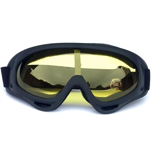 SONGGDZ Crossbrille Verspiegelt,Motorradbrille, Schutzbrillen, Schutzbrillen, Motorradbrillen, Sport-Windschutzscheibenmasken, Schutzbrillen(Black frame-gray film) von SONGGDZ