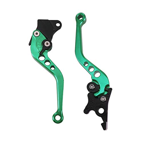 SONGGDZ Motorrad Kupplungsbremshebel, 2 stücke 7 oder 8 Zoll 22mm Legierung Motorrad bremsgriff einstellbar Motocross Kupplung hebel fit für Motorbike Modification(Green) von SONGGDZ