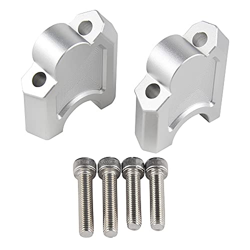 SONGGDZ Motorrad Lenker Riser Clamp, 40mm Motorrad-Lenker-Riser-Klemmhalterung Lenkerheber(Silver) von SONGGDZ