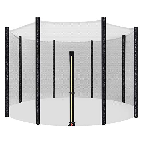 SONGMICS Ersatznetz für rundes Trampolin, Ø 366 cm, Sicherheitsnetz für 8 gerade Pfosten, rundes Netz, Schwarz STN12FT von SONGMICS