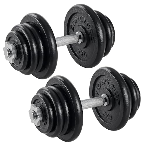 SONGMICS Hanteln, Hantelset aus Gusseisen, Kurzhanteln, 2 x 25 kg, verstellbar, Workout, Fitnesstraining, Gewichtheben für Zuhause, Fitnessstudio, tintenschwarz SYL50BS SONGMICS Hanteln, Hantelset aus Gusseisen, Kurzhanteln, 2 x 25 kg, verstellbar, Workout, Fitnesstraining, Gewichtheben für Zuhause, Fitnessstudio, tintenschwarz SYL50BS von SONGMICS