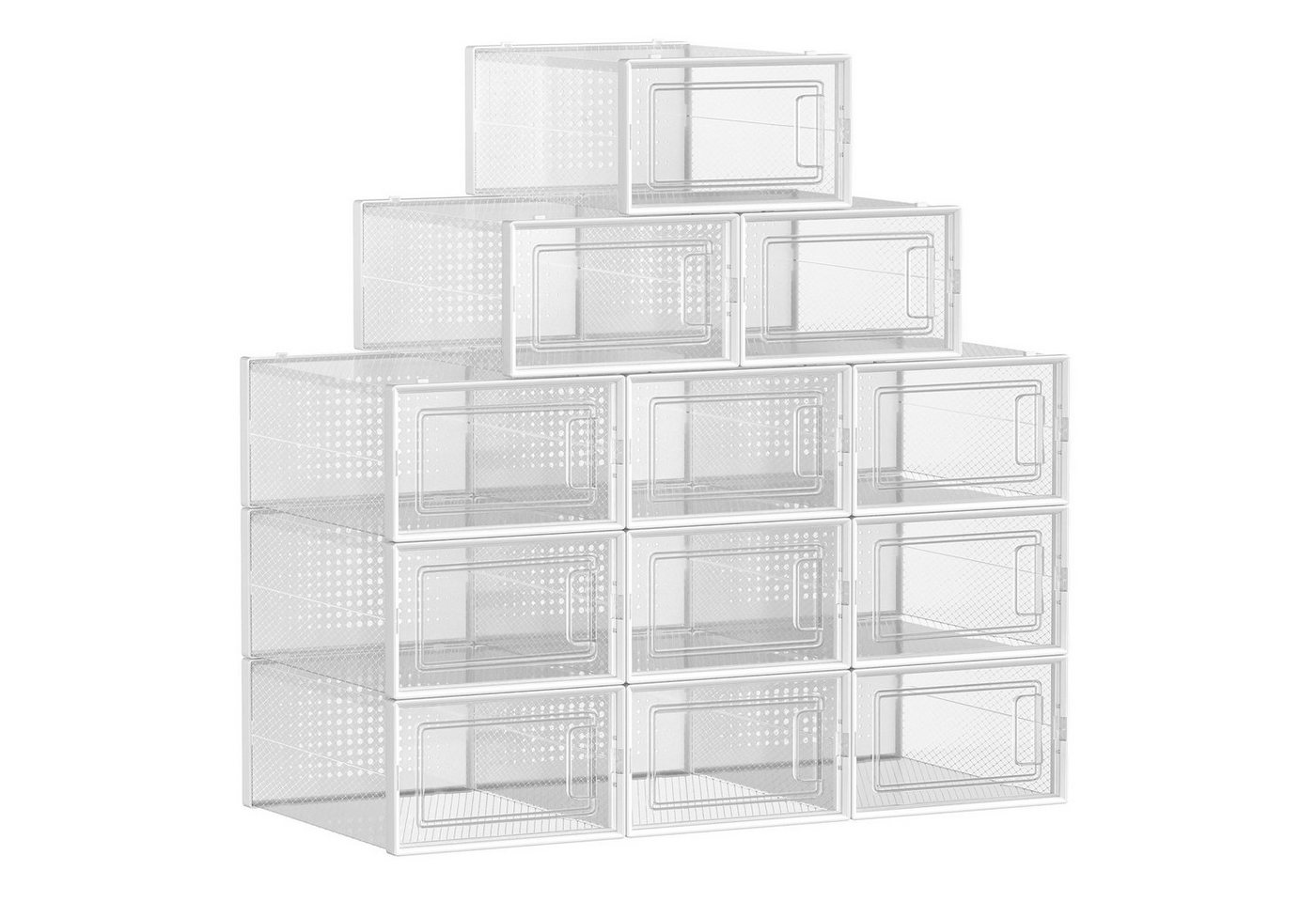 SONGMICS Schuhbox Aufbewahrungsboxen (12 St), Schuh-Organizer, 33,3x23x14 cm von SONGMICS