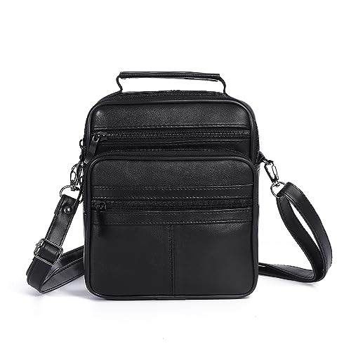 SOTALA Echt Leder Flugbegleiter Umhängetasche Arbeitstasche Schultertasche Messenger Herrentasche in Schwarz SOTALA Echt Leder Flugbegleiter Umhängetasche Arbeitstasche Schultertasche Messenger Herrentasche in Schwarz von SOTALA
