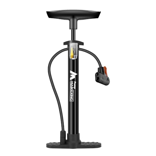 SOUUXIU Fahrradpumpe mit Manometer, multifunktionaler tragbarer Inflator für Fahrräder und Autos, 160 PSI, mit Hochdruckmanometer und 3-in-1-Düsenluftpumpe von SOUUXIU