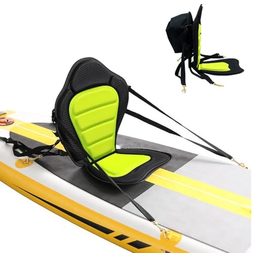 SOUUXIU Kajaksitz, Paddle-Board-Sitz mit Rückenstütze, wasserdicht gepolsterter Kajaksitz und Rückenlehne mit verstellbaren Gurten zum Kajakfahren und Angeln von SOUUXIU