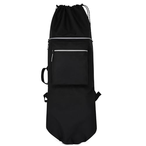 SOUUXIU Skateboard-Tasche, Rucksack, wasserabweisend und nachtreflektierend, verstellbare Träger, mehrere Taschen für Outdoor-Sport, Skateboard-Ausrüstung, Zubehör von SOUUXIU