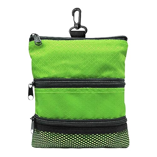 Golfballtasche Aufbewahrungstasche mit Reißverschluss Golftasche Leichte Golfballtasche Tragbare Balltasche Tragbare Trockene Reinigung Tasche Wasserdichte Tragbare Trockene Reinigung Tasche mit Clip von SOYDAN