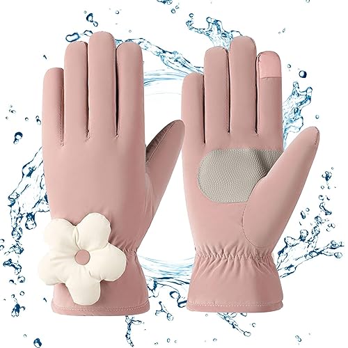 SOYDAN Winterhandschuhe mit Touchscreen-Fingern – wasserdichte Damenhandschuhe, Thermohandschuhe für Damen und Mädchen, warme Handschuhe für kaltes Wetter, kaltes Wetter von SOYDAN