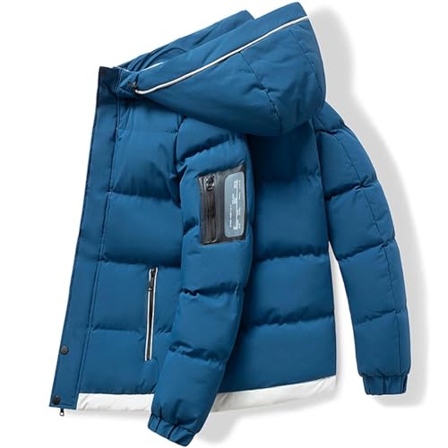 SOYNIA Daunenjacken Coat Herren Slim Fit Hoodies Mäntel Baumwolle Outwear Mode Jacke Winter Männer Jacke Outdoor Wasserdicht XL Blau SOYNIA Daunenjacken Coat Herren Slim Fit Hoodies Mäntel Baumwolle Outwear Mode Jacke Winter Männer Jacke Outdoor Wasserdicht XL Blau von SOYNIA