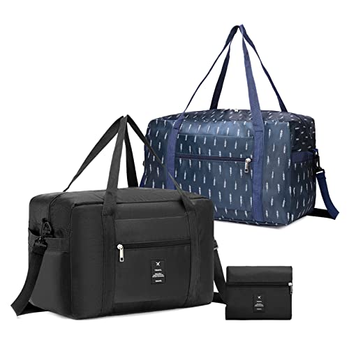 SPAHER 2 Stücke Faltbare Reisetasche Ryanair Handgepäck 40x20x25 Cabin Bag Handtaschen Organizer Duffle Bag Faltbar Reisetasche Reise-Gepäck Koffer Tasche Kleidung Koffer Leichte Nylon Reisetasche von SPAHER