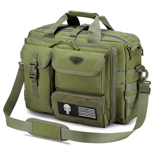 SPAHER Aktentasche Herren Arbeitstasche Herren Laptoptasche 14/15.6/17.3 Zoll Business Taktische Tasche Militär Tasche Umhängetasche Schultertasche Messenger Bag Männer Geschenk für Frauen Männer von SPAHER