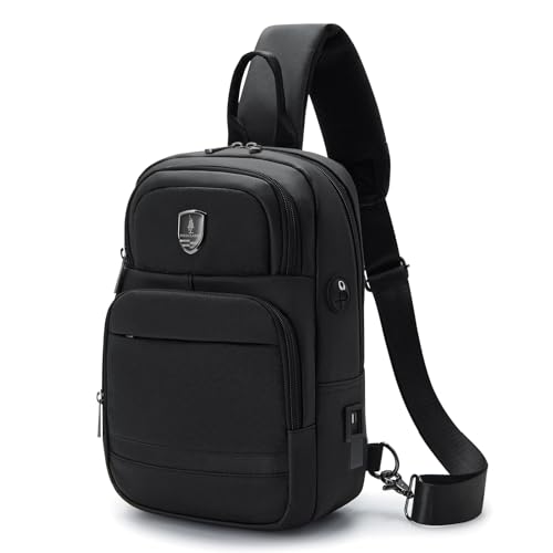 SPAHER Brusttasche Umhängetasche Schultertasche für Herren Wasserabweisend Crossbody Shoulder Bag Sling Bag für Männer Damen Freizeit, Reisen Sportarten Wandern Schwarz SPAHER Brusttasche Umhängetasche Schultertasche für Herren Wasserabweisend Crossbody Shoulder Bag Sling Bag für Männer Damen Freizeit, Reisen Sportarten Wandern Schwarz von SPAHER