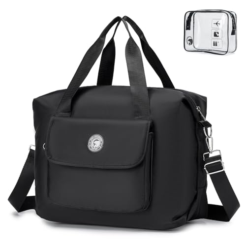 SPAHER Faltbare Duffle Bag Reisetasche Handgepäck 40x30x20 Wizzair Vueling Volotea Hand Luggage Handtaschen Wasserdichter Organizer Reise-Gepäck Koffer Tasche 25L Schwarz SPAHER Faltbare Duffle Bag Reisetasche Handgepäck 40x30x20 Wizzair Vueling Volotea Hand Luggage Handtaschen Wasserdichter Organizer Reise-Gepäck Koffer Tasche 25L Schwarz von SPAHER