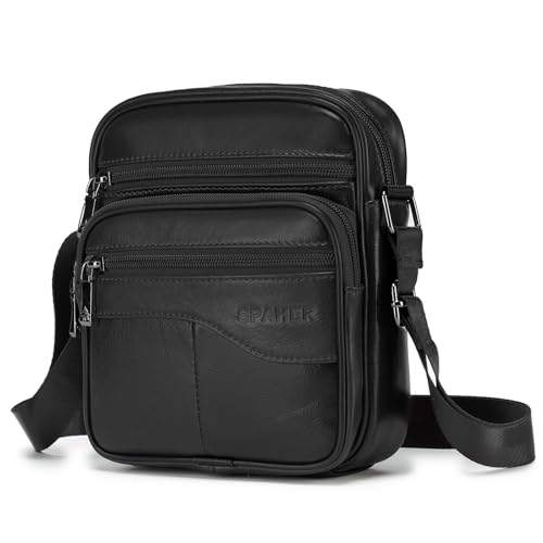 SPAHER Herren Tasche Leder Umhängetaschen Herren Handtaschen Ledertasche Herren Klein Leder Handgelenktasche Messenger Tasche Herren schultertasche Geschenk für Männer SPAHER Herren Tasche Leder Umhängetaschen Herren Handtaschen Ledertasche Herren Klein Leder Handgelenktasche Messenger Tasche Herren schultertasche Geschenk für Männer von SPAHER
