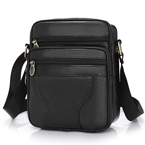 SPAHER Herren Tasche Leder Umhängetaschen Herren Handtaschen Ledertasche Herren Klein Leder Handgelenktasche Messenger Tasche Herren schultertasche Geschenk für Männer von SPAHER