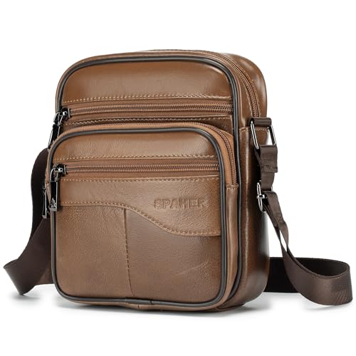 SPAHER Herren Tasche Leder Umhängetaschen Herren Handtaschen Ledertasche Herren Klein Leder Handgelenktasche Messenger Tasche Herren schultertasche für Männer SPAHER Herren Tasche Leder Umhängetaschen Herren Handtaschen Ledertasche Herren Klein Leder Handgelenktasche Messenger Tasche Herren schultertasche für Männer von SPAHER