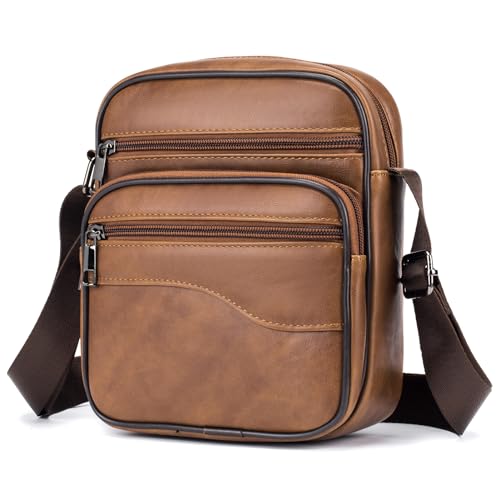 SPAHER Klein Herren Tasche Umhängetaschen Herren Herrentasche PU Leder Messenger Handtasche Herren Tasche Echtes Handgelenktasche Herren Schultertasche Crossbody Bag Geschenk für Männer Grau SPAHER Klein Herren Tasche Umhängetaschen Herren Herrentasche PU Leder Messenger Handtasche Herren Tasche Echtes Handgelenktasche Herren Schultertasche Crossbody Bag Geschenk für Männer Grau von SPAHER