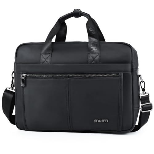 SPAHER Laptoptasche 15,6 Zoll Aktentasche Herren Business Tasche Arbeitstasche Herren Messenger Bag Echtleder Tasche Herren Umhängetasche Schultertasche Männer Geschenk für Männer SPAHER Laptoptasche 15,6 Zoll Aktentasche Herren Business Tasche Arbeitstasche Herren Messenger Bag Echtleder Tasche Herren Umhängetasche Schultertasche Männer Geschenk für Männer von SPAHER