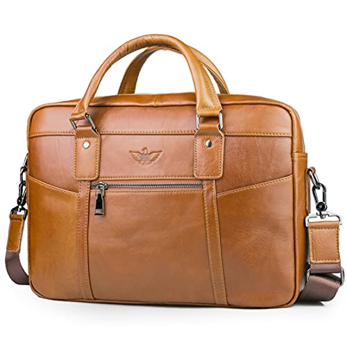 SPAHER Laptoptasche 15.6 Zoll Aktentasche Herren Business Tasche Arbeitstasche Herren Echtleder Tasche Herren Umhängetasche Schultertasche Messenger Bag Männer Geschenk für Männer SPAHER Laptoptasche 15.6 Zoll Aktentasche Herren Business Tasche Arbeitstasche Herren Echtleder Tasche Herren Umhängetasche Schultertasche Messenger Bag Männer Geschenk für Männer von SPAHER