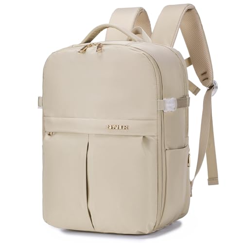 SPAHER Reiserucksack Handgepäck 40x30x20cm Wizzair Vueling Laptop Rucksack 15,6 Zoll mit Laptopfach Business Arbeit Reisen Rucksack Herren Schulrucksack für Teenager Notebook College Damen Beige SPAHER Reiserucksack Handgepäck 40x30x20cm Wizzair Vueling Laptop Rucksack 15,6 Zoll mit Laptopfach Business Arbeit Reisen Rucksack Herren Schulrucksack für Teenager Notebook College Damen Beige von SPAHER