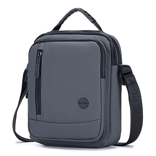 SPAHER Umhängetasche Herren Klein, Multi-Pocket Schultertasche Klein Wasserdicht Nylon Sling Crossbody Bag Grau Herrentasche Mit Oberem Griff für Arbeit, Reise, Alltagsleben SPAHER Umhängetasche Herren Klein, Multi-Pocket Schultertasche Klein Wasserdicht Nylon Sling Crossbody Bag Grau Herrentasche Mit Oberem Griff für Arbeit, Reise, Alltagsleben von SPAHER